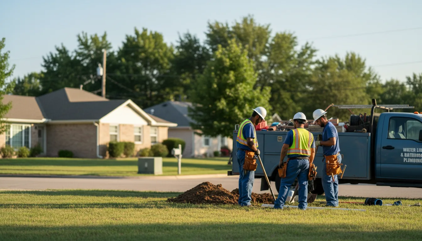 Residential water line and bathroom plumbing service in St Columbans, NE
